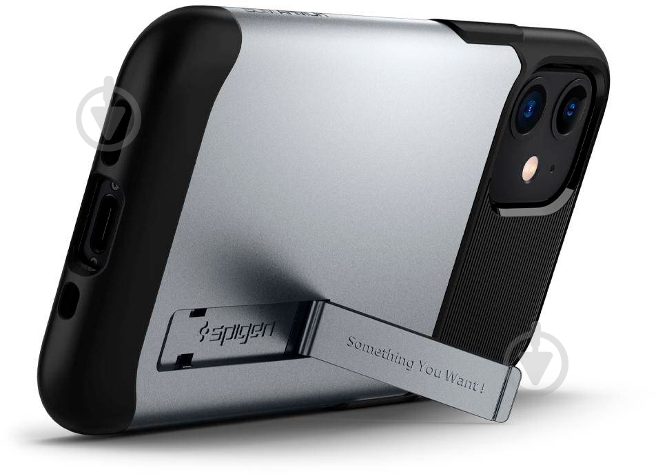Чехол Spigen Slim Armor Satin Silve для Apple iPhone 12 Mini - фото 7