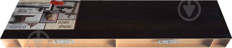 Полка Inteo Лайн для книг 1000x200x50 мм венге - фото 2