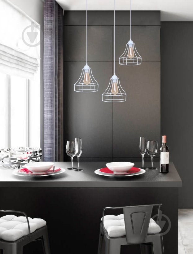 ВИТРИНА! Подвес Lamperia Iron mini flambeau 1x60 Вт E27 белый - фото 2