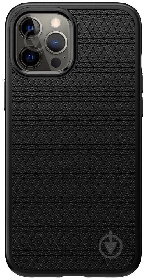 Чохол Spigen Case Liquid Air Matte Black для Apple iPhone 12 Pro Max - фото 1