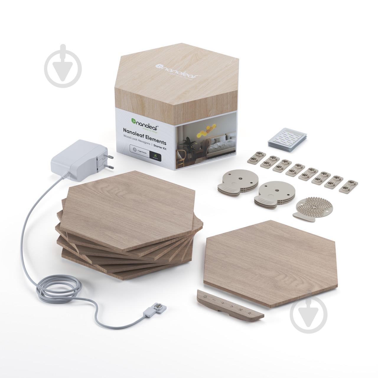 Світильник світлодіодний Nanoleaf Elements Hexagons Starter Kit Apple Homekit (NL52-K-7002HB-7PK) - фото 1 Світильник світлодіодний Nanoleaf Elements Hexagons Starter Kit Apple Homekit (NL52-K-7002HB-7PK) - фото 1