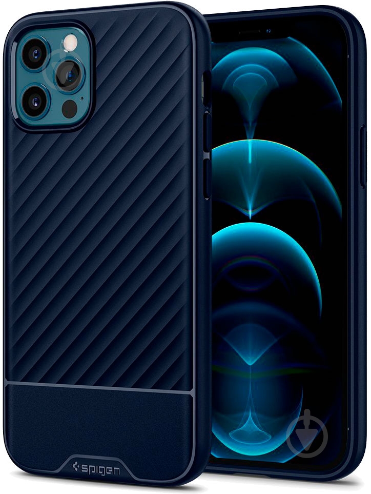 Чехол Spigen Core Armor Navy Blue для Apple iPhone 12 Pro Max - фото 3