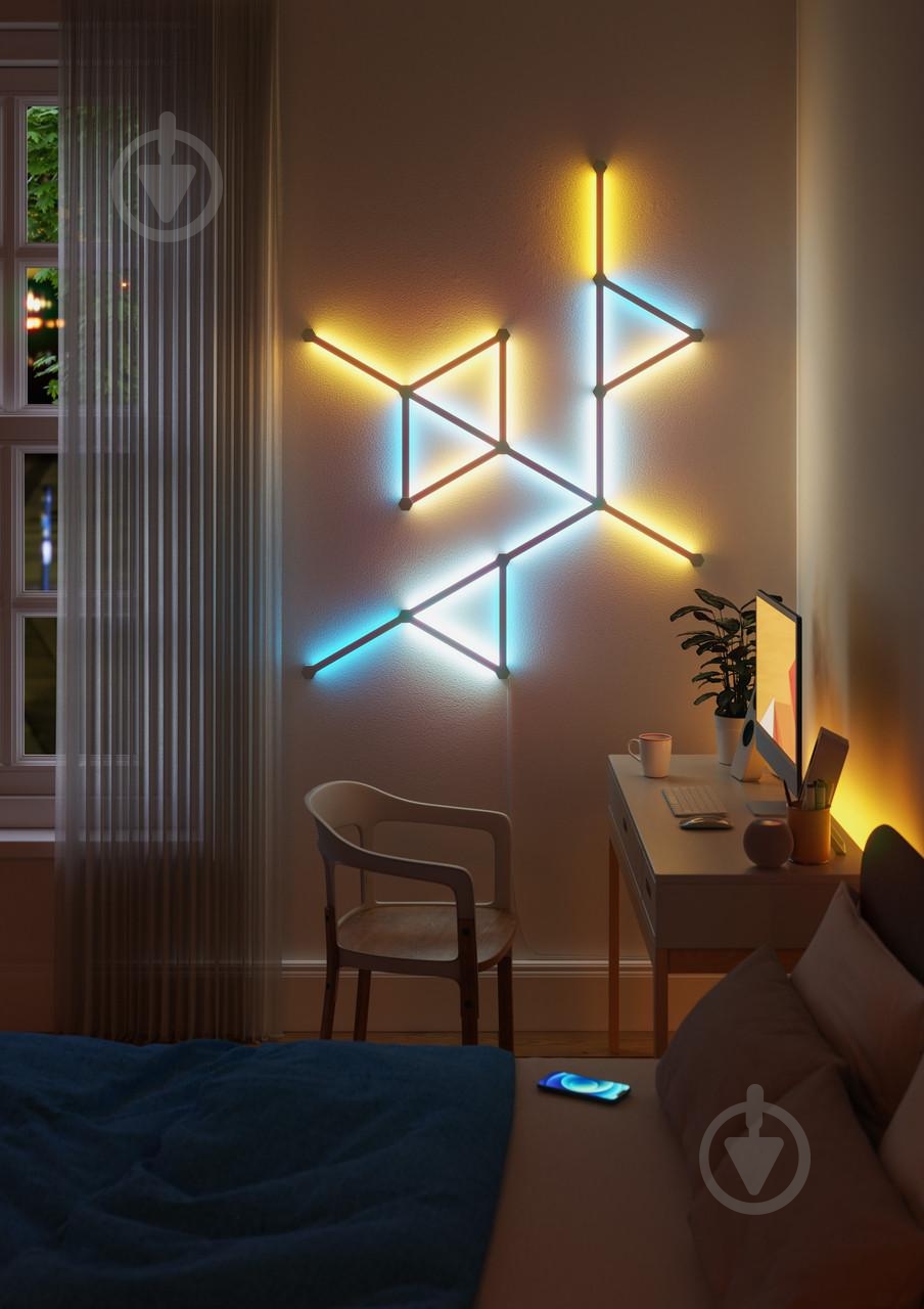Светильник светодиодный Nanoleaf Lines Smarter Kit Apple HomeKit (NL59-K-0002LW-9PK-EU) - фото 3 Светильник светодиодный Nanoleaf Lines Smarter Kit Apple HomeKit (NL59-K-0002LW-9PK-EU) - фото 3