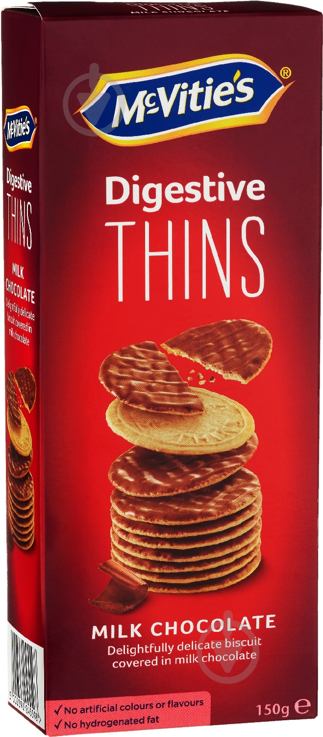 Печенье McVitie's Milk Chocolate Thins 150 г - фото 1