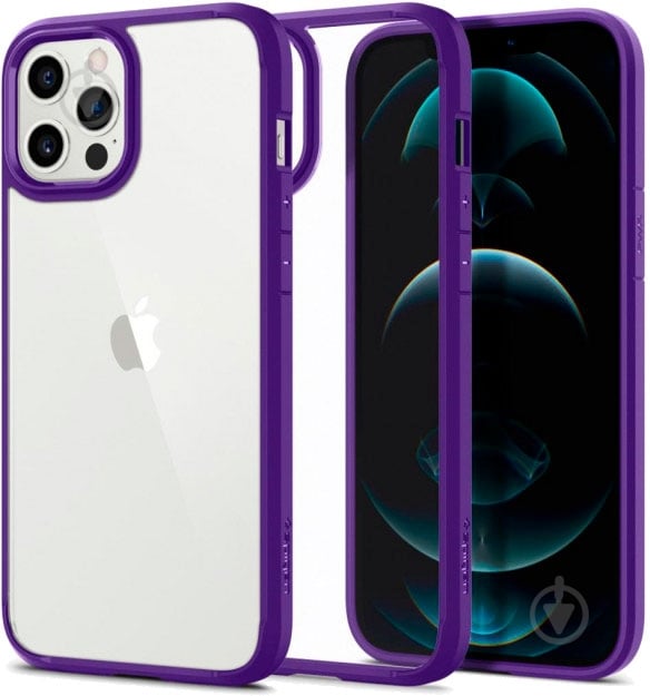 Чехол Spigen Crystal Hybrid Hydrangea Purple для Apple iPhone 12 Pro Max - фото 4