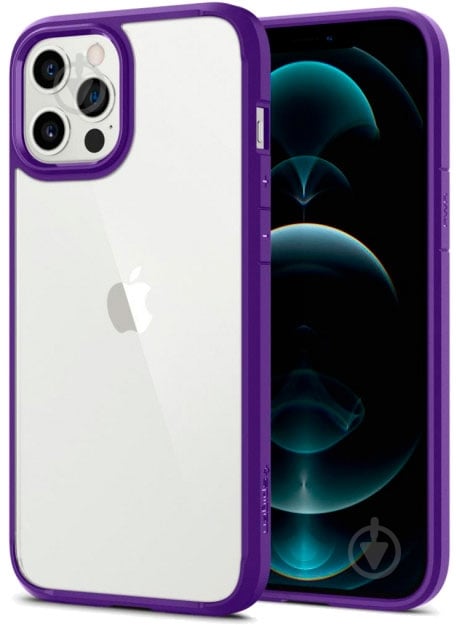 Чехол Spigen Crystal Hybrid Hydrangea Purple для Apple iPhone 12 Pro Max - фото 1
