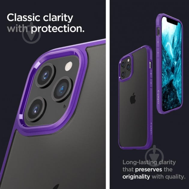 Чехол Spigen Crystal Hybrid Hydrangea Purple для Apple iPhone 12 Pro Max - фото 10