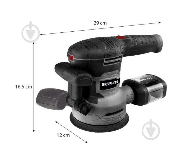 Эксцентриковая шлифмашина GRAPHITE ДИСК 125/150 ММ 59G349 - фото 14