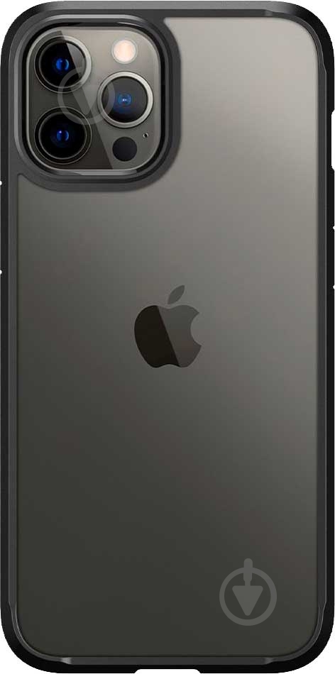 Чехол Spigen Crystal Hybrid Matte Black для Apple iPhone 12 Pro Max - фото 4