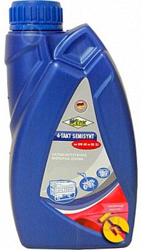 Моторное масло полусинтетическое Werk 4-Takt Semisynt API SG/SJ 10W-40 1 л (63147) - фото 1