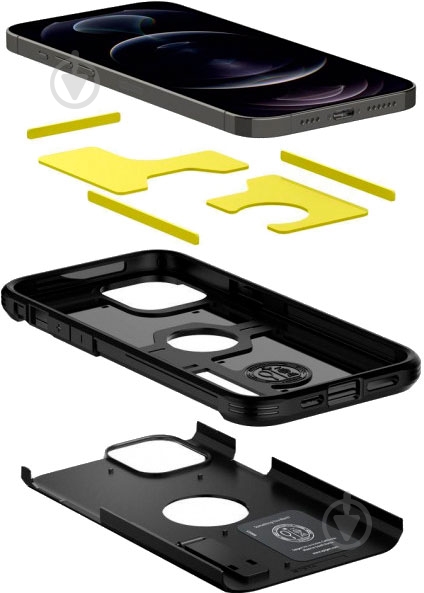 Чехол Spigen Tough Armor Black для Apple iPhone 12 Pro Max - фото 7