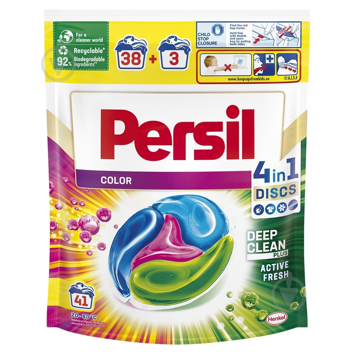 Капсулы для машинной стирки Persil Диски Колор 41 шт. - фото 1 Капсулы для машинной стирки Persil Диски Колор 41 шт. - фото 1