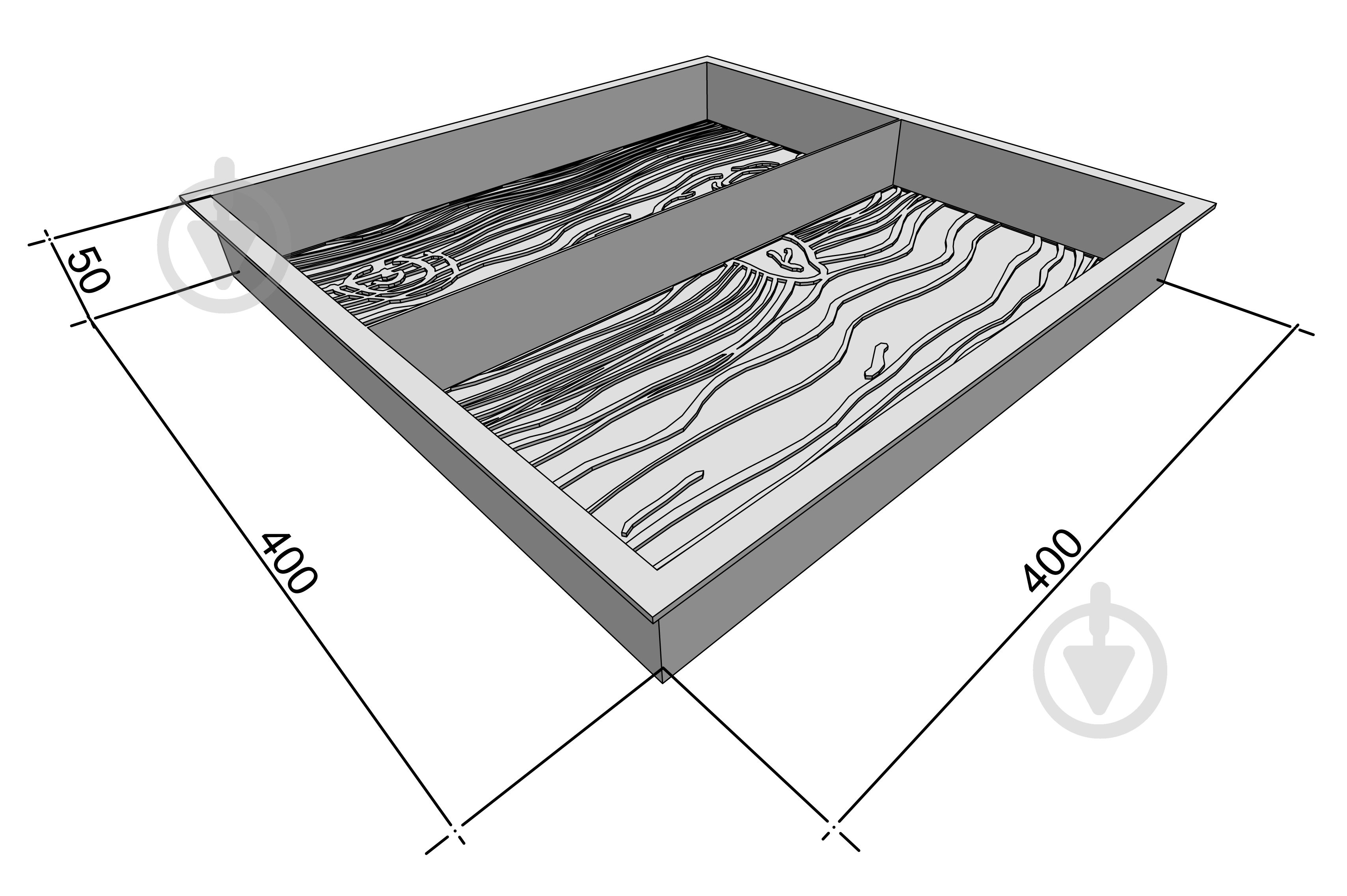 Форма Верес-2007 40x40 см для тротуарной плитки Дошка - фото 4