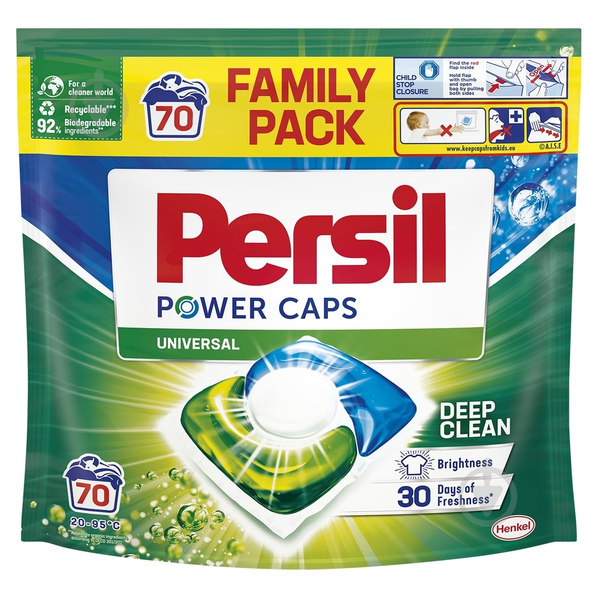 Капсули для машинного прання Persil Power Caps Універсал 70 шт. - фото 1