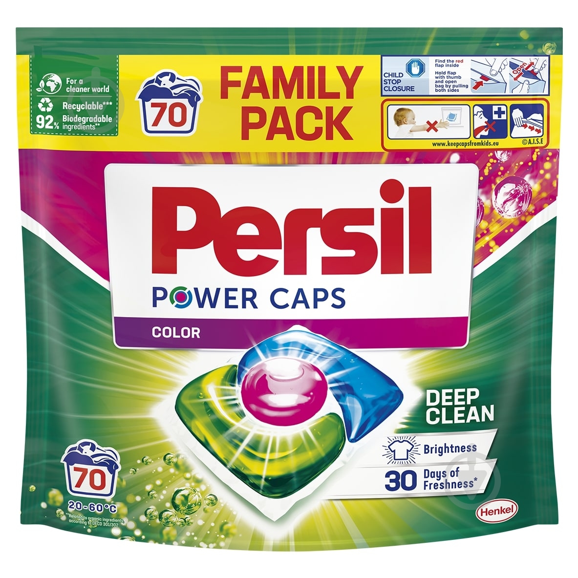 Капсулы для машинной стирки Persil Power Caps Колор 70 шт. - фото 1