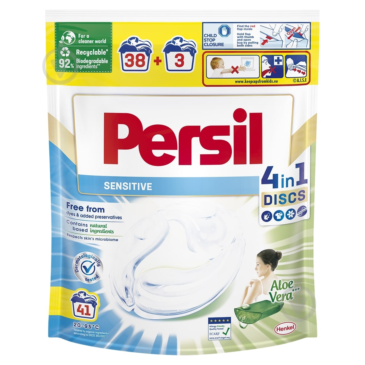 Капсулы для машинной стирки Persil Диски Sensitive 41 шт. - фото 1