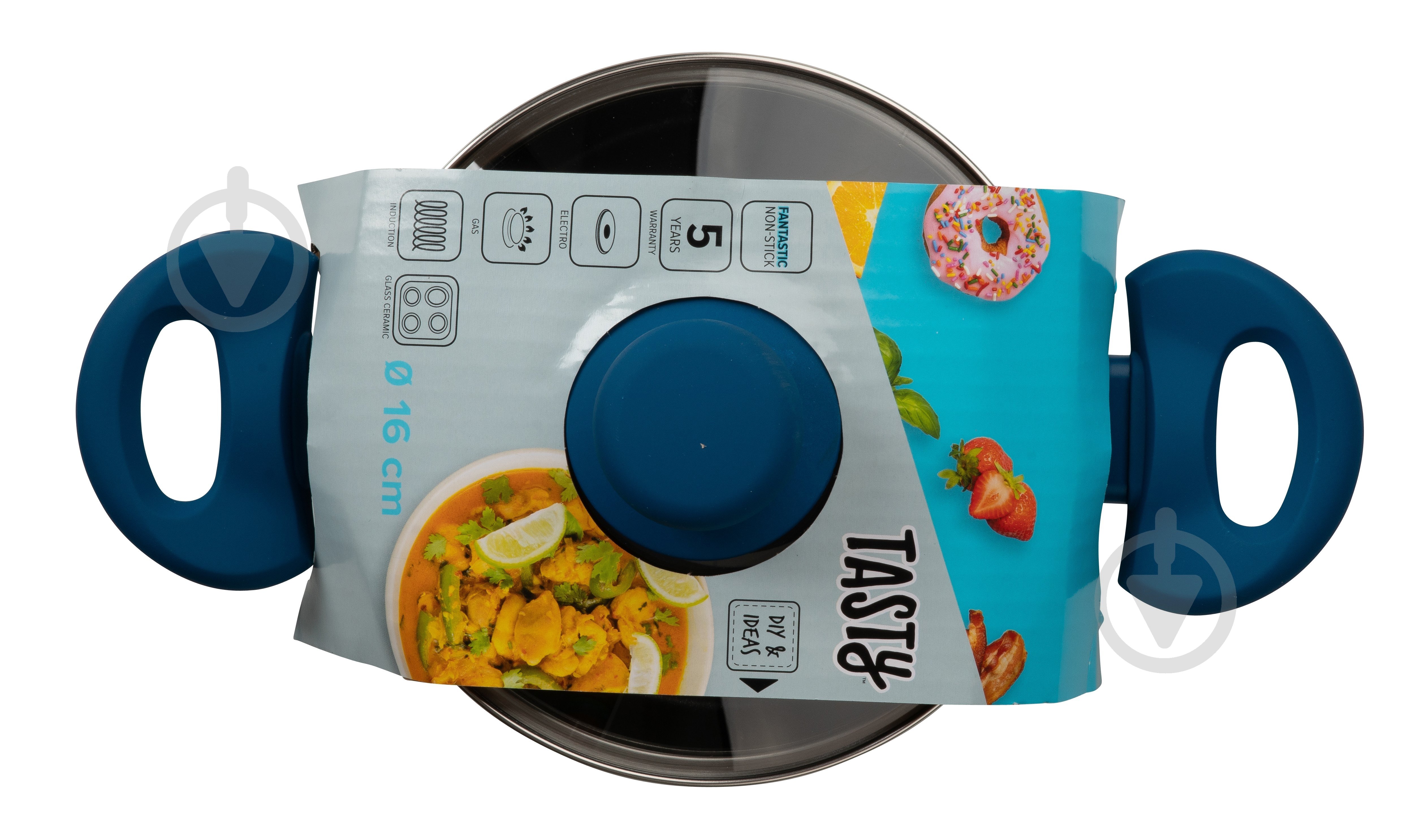 Кастрюля с крышкой Fackelmann Tasty 16 см 678538 - фото 1