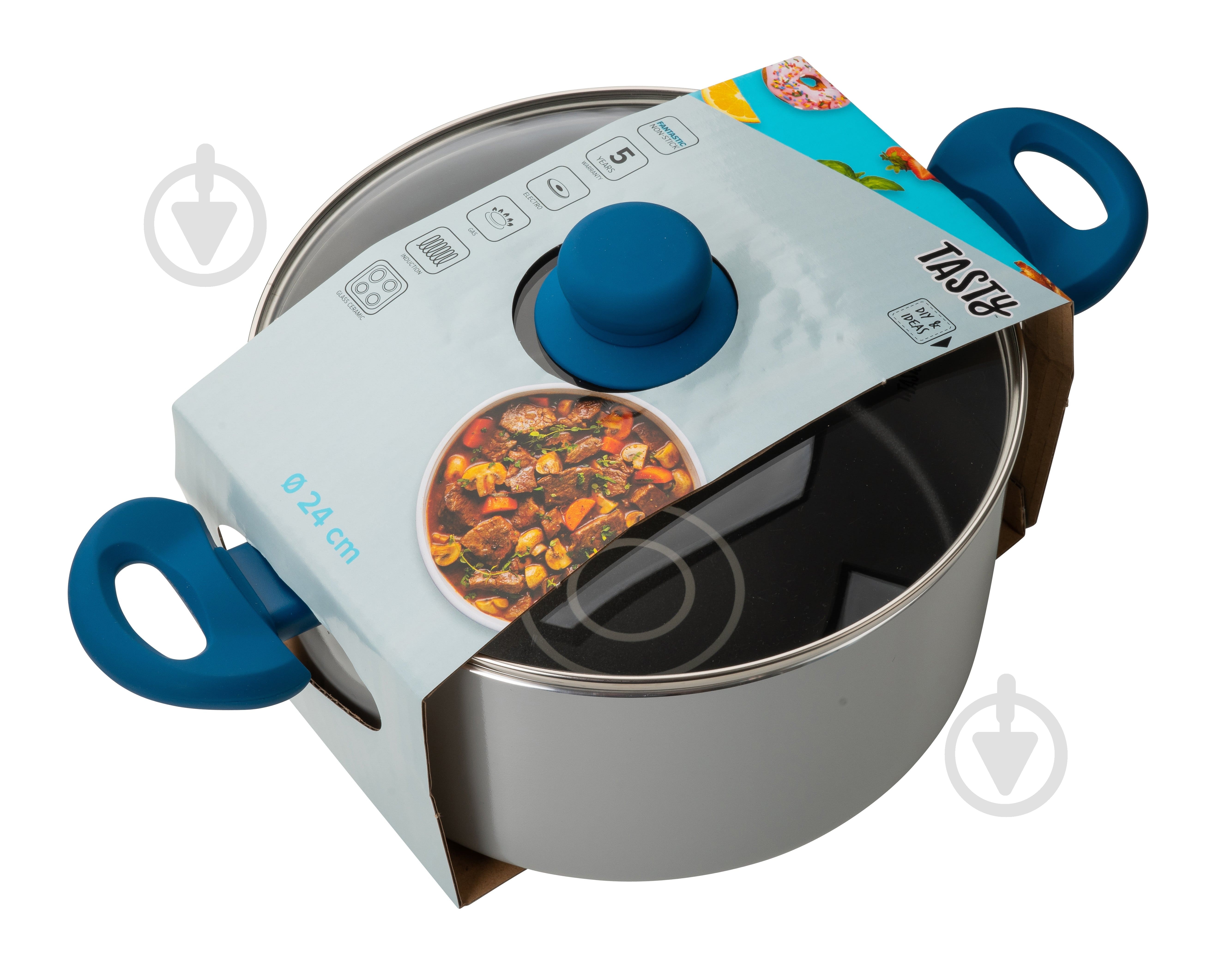 Кастрюля с крышкой Fackelmann Tasty 24 см 678540 - фото 3