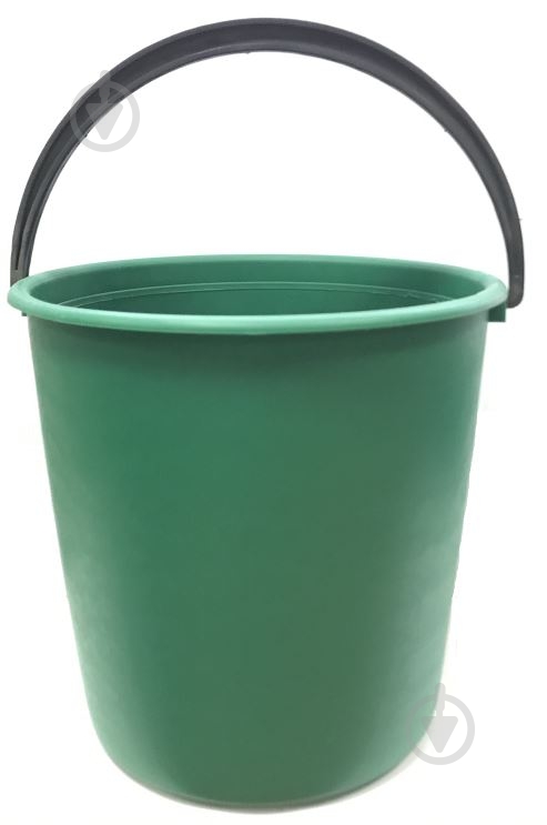 Ведро обычное 10 л зеленый - фото 1