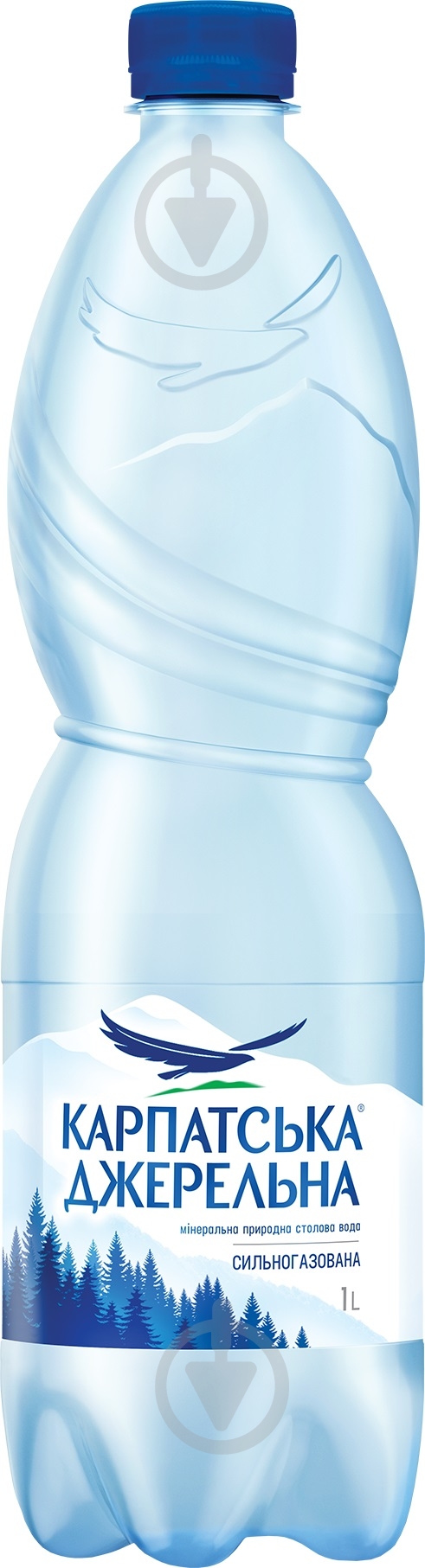 Вода Карпатська джерельна 4820051241124 сильногазована 1 л - фото 1