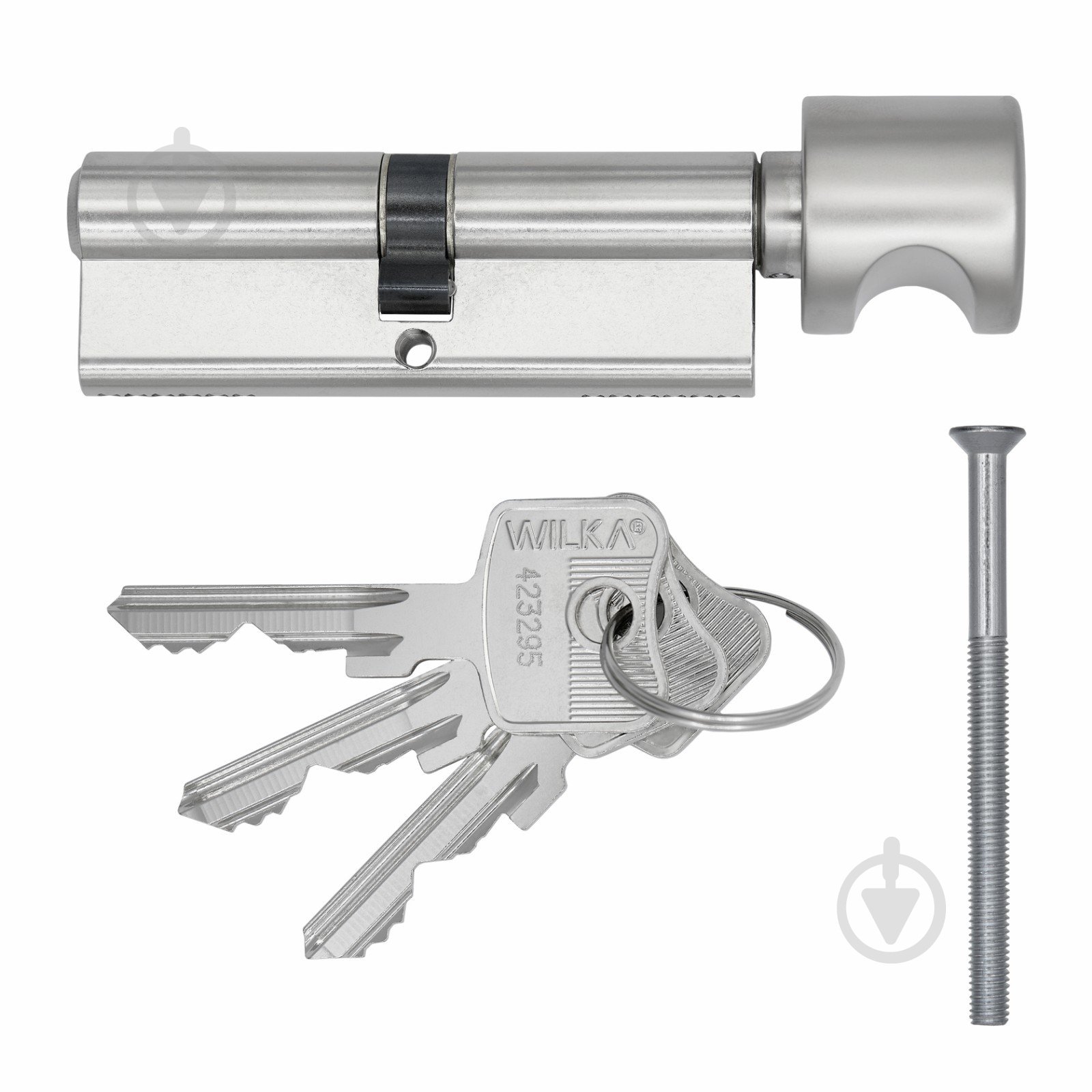 Цилиндр Wilka 30x50 ключ-вороток 80 мм сатин 1405 А - фото 1