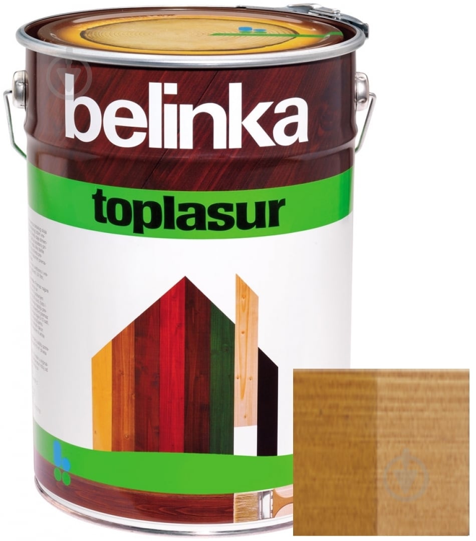 Краска-лазурь Belinka Toplasur 16 орех полуглянец 10 л - фото 1