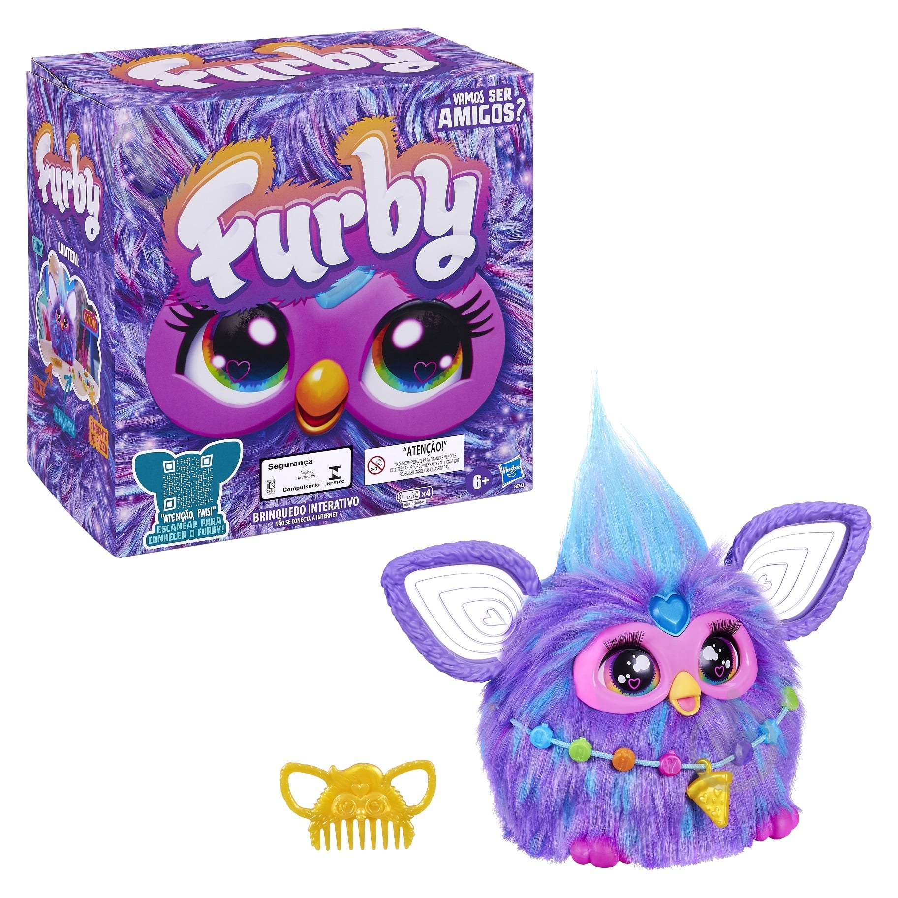 ᐉ Іграшка інтерактивна Hasbro Furby Пурпурний F6743 • Краща ціна