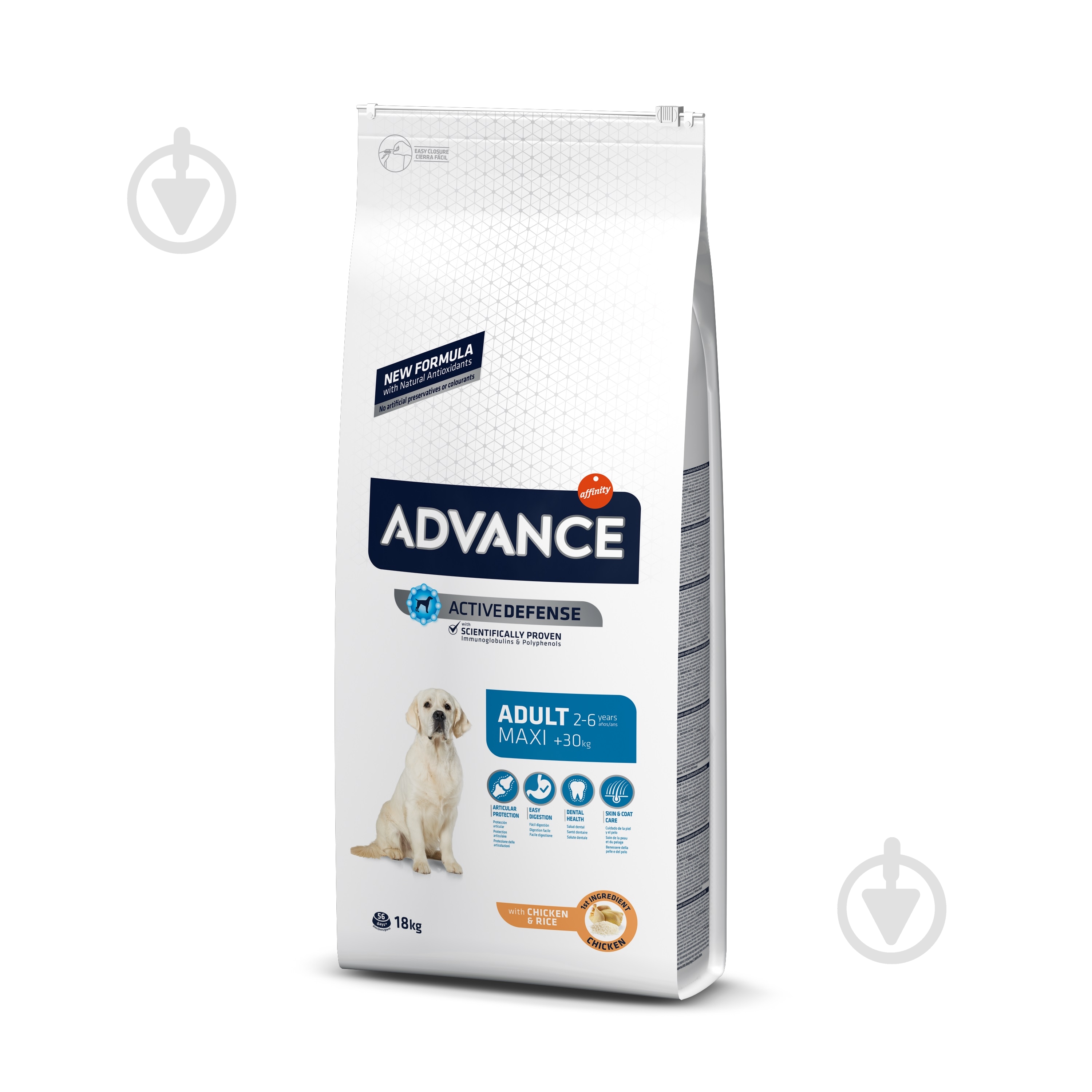 Корм для крупних порід Advance Maxi Adult 18 кг (курка, рис) 18 кг - фото 1