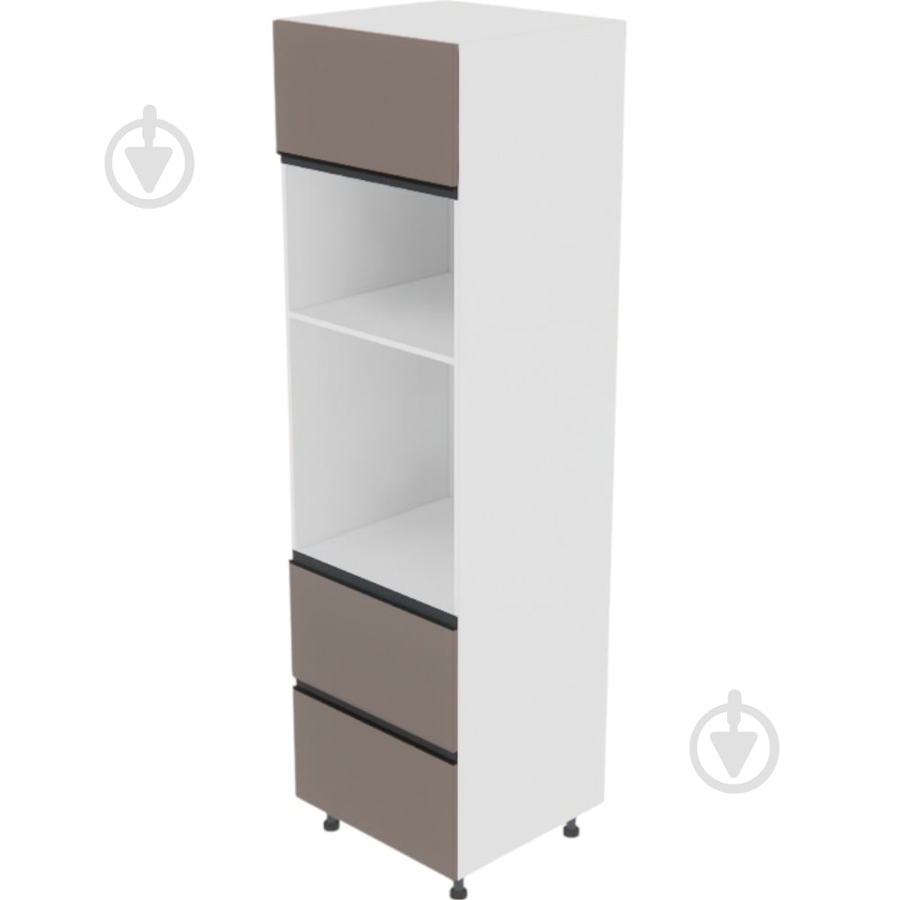 Шкаф під духовку та НВЧ-піч Софі ( П 60 ДШ п/мікрохв. (720) LUX ) глиняний сірий/білий Світ Меблів - фото 1 Шкаф під духовку та НВЧ-піч Софі ( П 60 ДШ п/мікрохв. (720) LUX ) глиняний сірий/білий Світ Меблів - фото 1