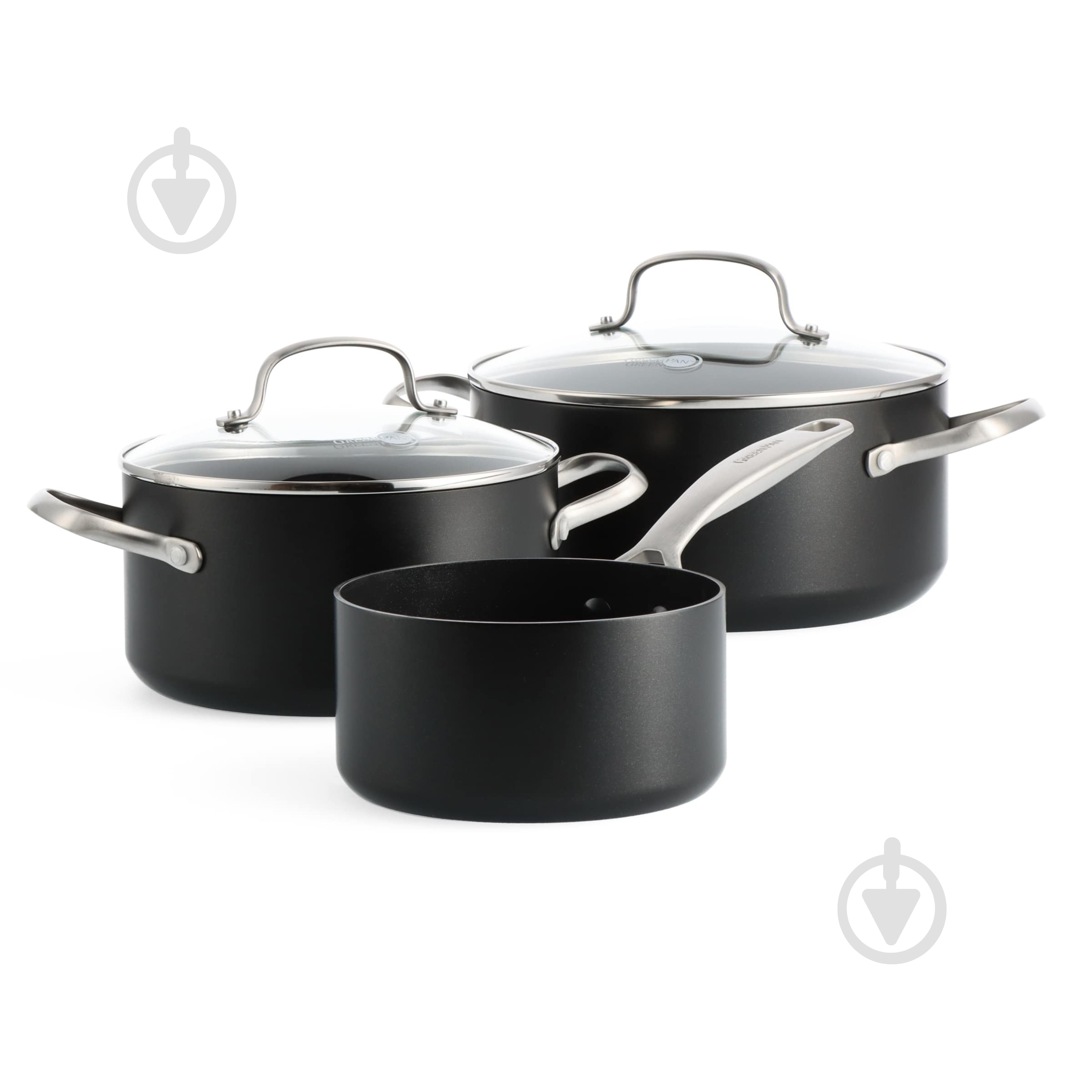 Набор посуды GreenPan Copenhagen 5 предметов 16/20/24 см 1,59/3,1/4,95 л CC005215-001 - фото 1 Набор посуды GreenPan Copenhagen 5 предметов 16/20/24 см 1,59/3,1/4,95 л CC005215-001 - фото 1