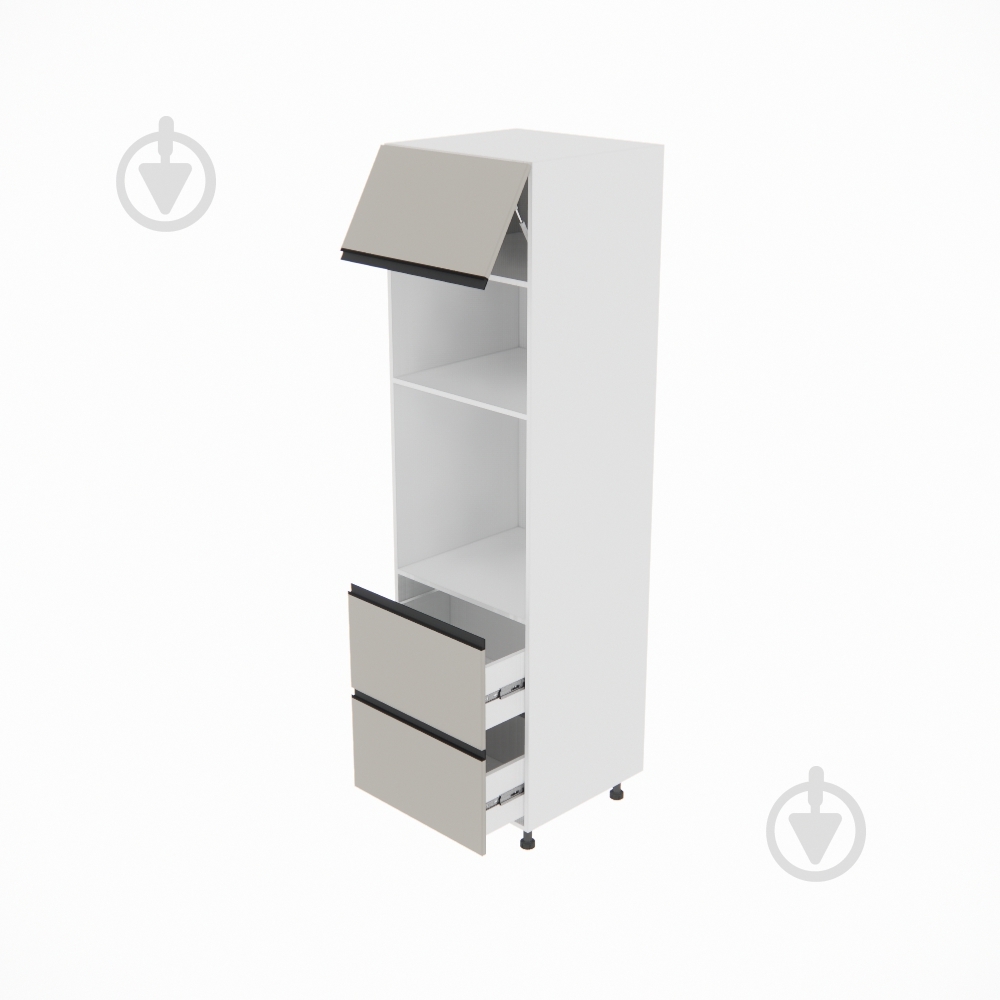 Шкаф під духовку та НВЧ-піч Софі ( П 60 ДШ п/мікрохв. (720) LUX ) кашемір/білий Світ Меблів - фото 2 Шкаф під духовку та НВЧ-піч Софі ( П 60 ДШ п/мікрохв. (720) LUX ) кашемір/білий Світ Меблів - фото 2