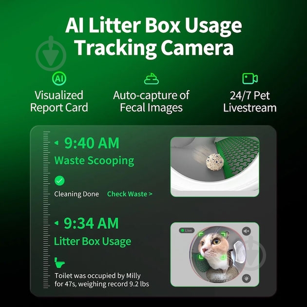 Лоток PETKIT автоматичний Purobot Max Pro with Camera (P9904) - фото 9 Лоток PETKIT автоматичний Purobot Max Pro with Camera (P9904) - фото 9