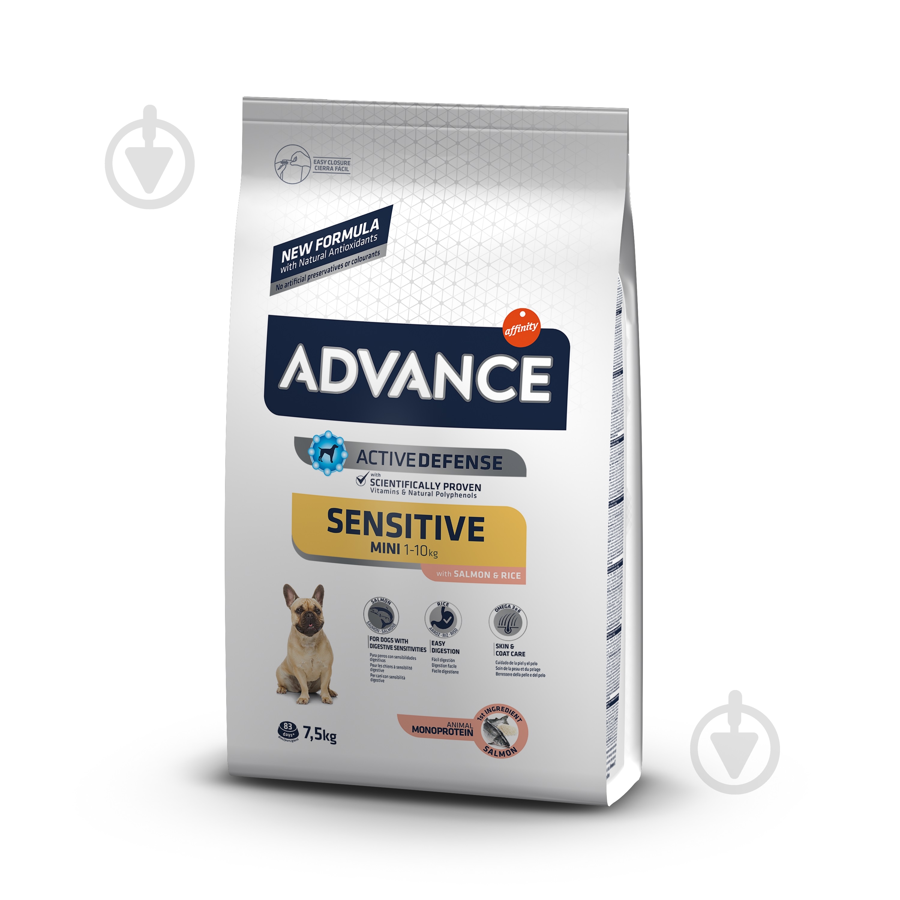 Корм для малых пород Advance Mini Sensitive с лососем и рисом 7,5 кг 7,5 кг - фото 1