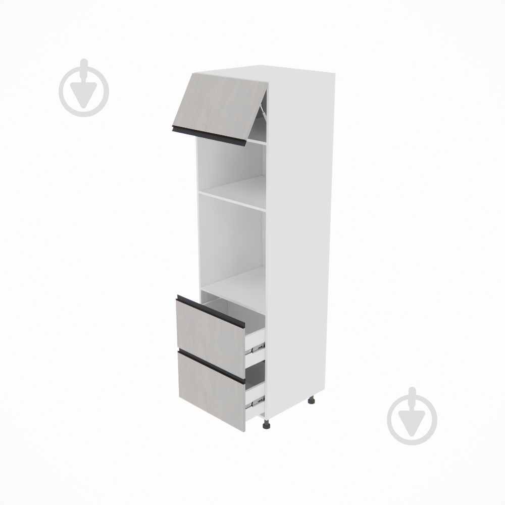 Шкаф під духовку та НВЧ-піч Софі ( П 60 ДШ п/мікрохв. (720) LUX ) шовковий камінь/білий Світ Меблів - фото 2 Шкаф під духовку та НВЧ-піч Софі ( П 60 ДШ п/мікрохв. (720) LUX ) шовковий камінь/білий Світ Меблів - фото 2