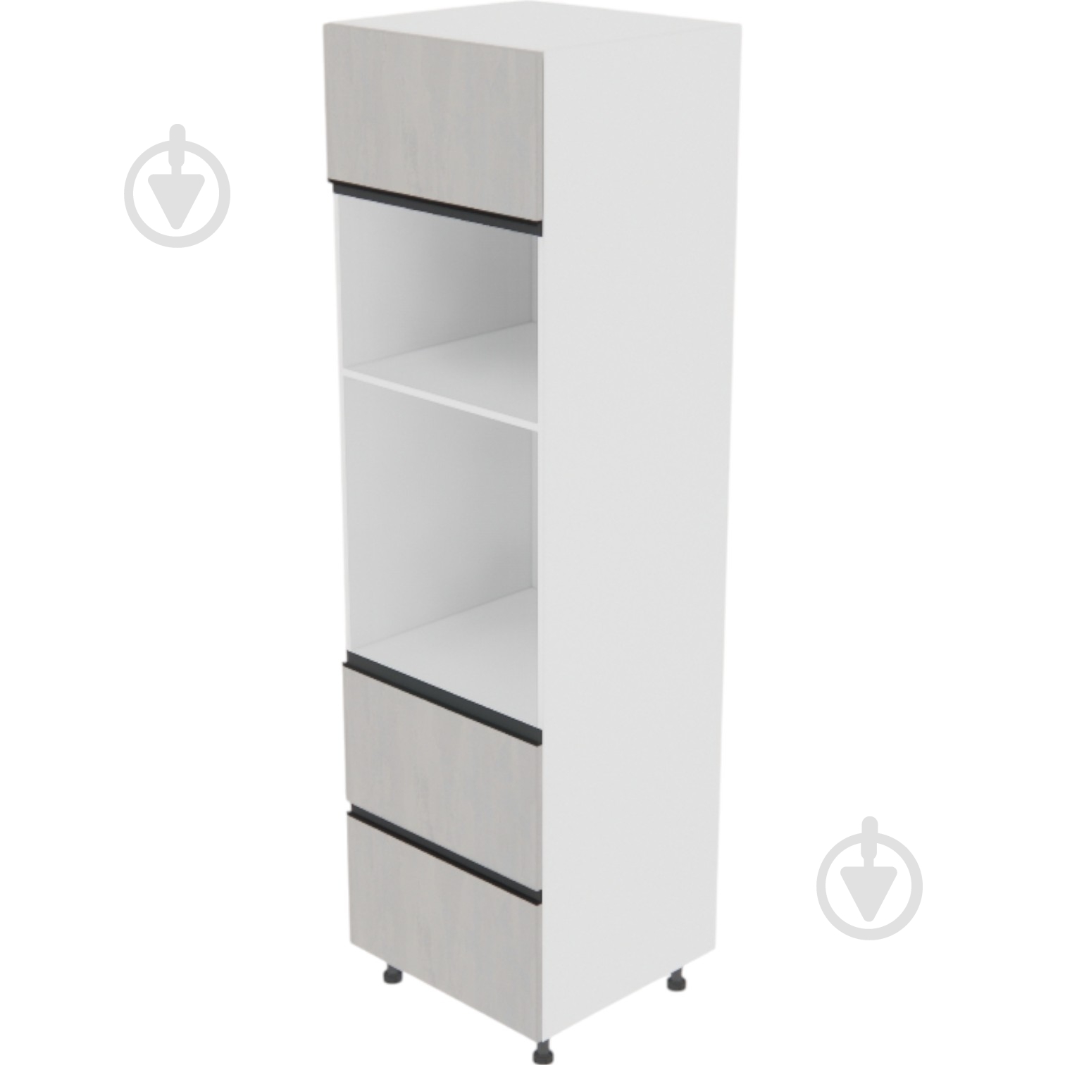 Шкаф під духовку та НВЧ-піч Софі ( П 60 ДШ п/мікрохв. (720) LUX ) шовковий камінь/білий Світ Меблів - фото 1 Шкаф під духовку та НВЧ-піч Софі ( П 60 ДШ п/мікрохв. (720) LUX ) шовковий камінь/білий Світ Меблів - фото 1