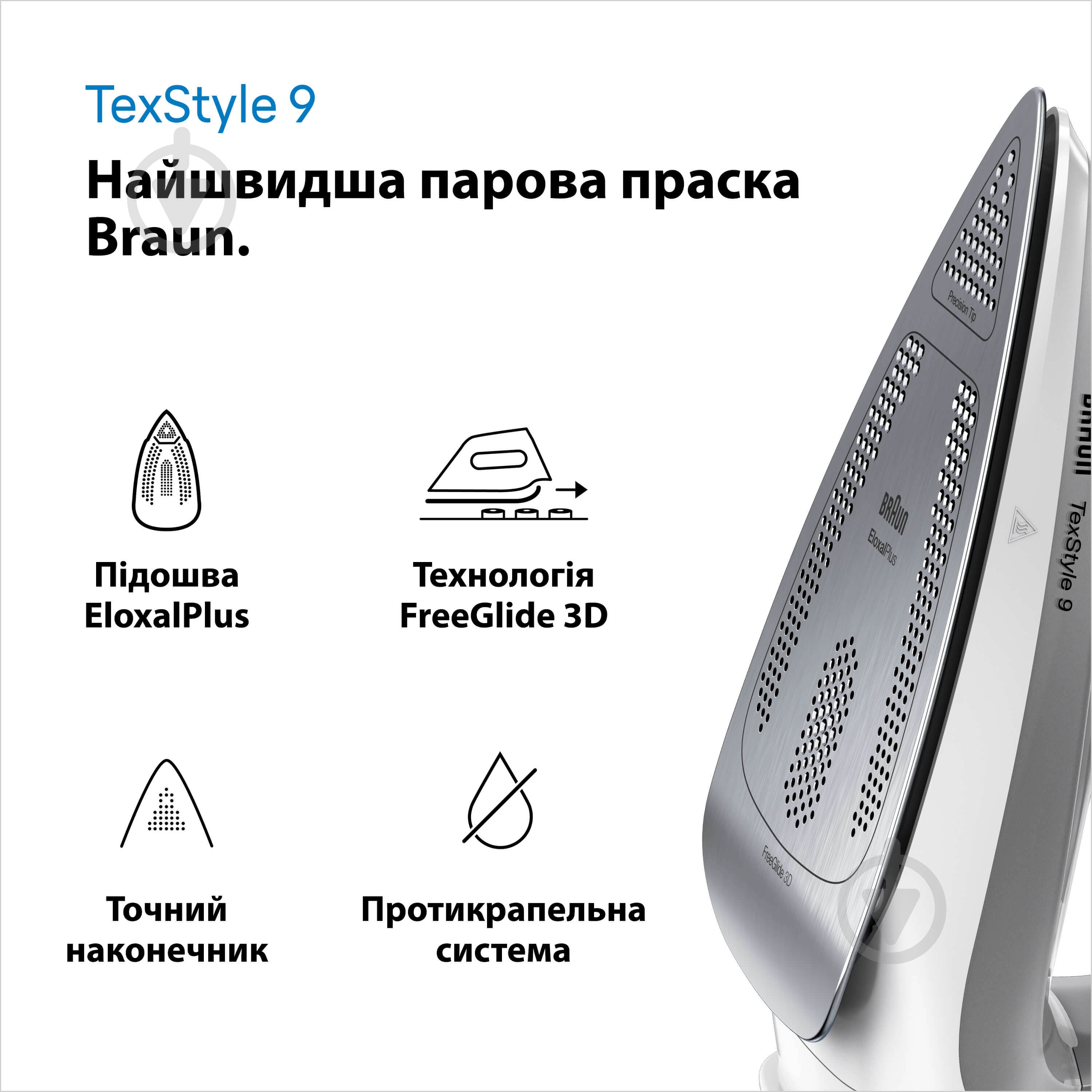 Утюг Braun SI9270WH TexStyle 9 - фото 2