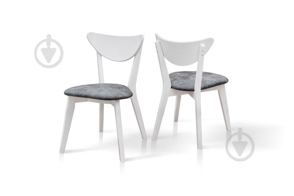 Стул Лукас мягкий серый / белый - фото 2