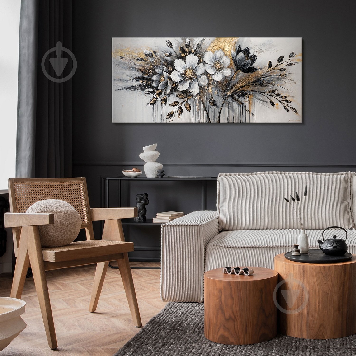 Картина на полотні Сяючі квіти 50x115 см YS-Art - фото 2