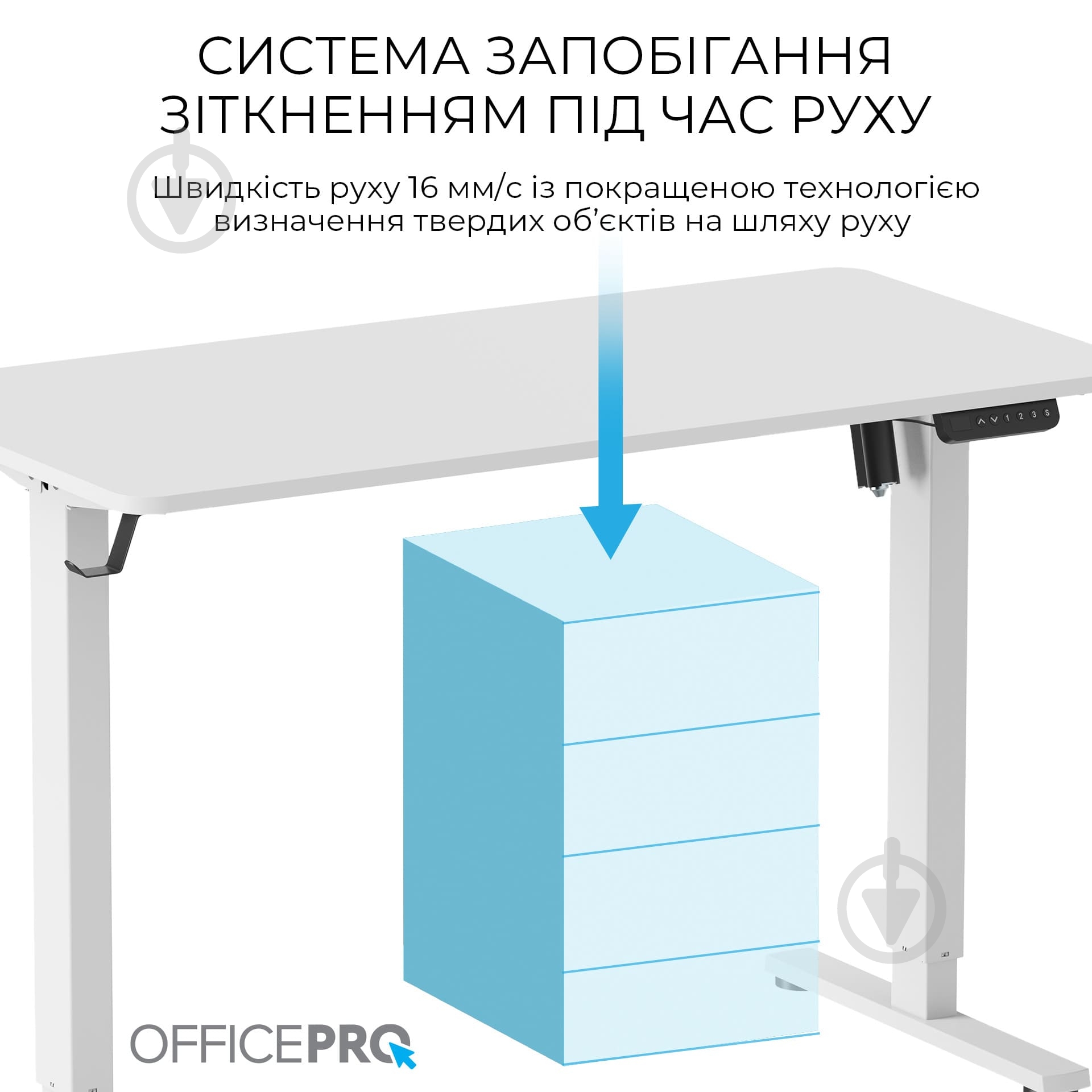 Стіл комп'ютерний OfficePro ODE1260W White - фото 9