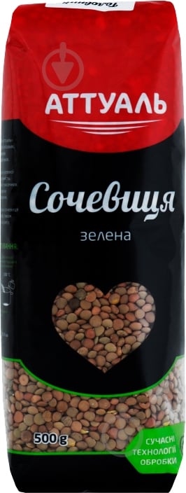 Чечевица Аттуаль зеленая 500 г (4820175920264) - фото 1