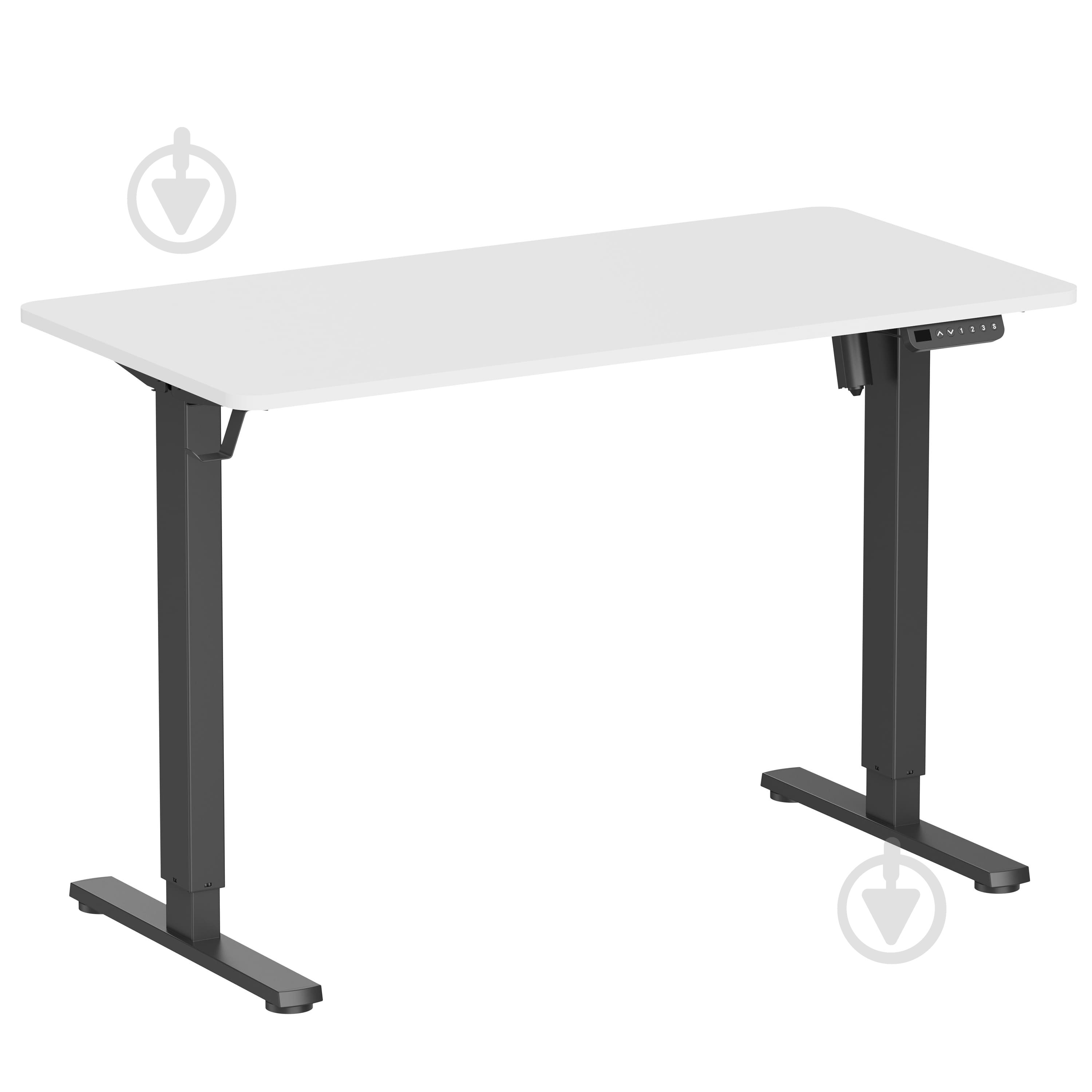 Стіл комп'ютерний OfficePro ODE1260WB White/Black - фото 1
