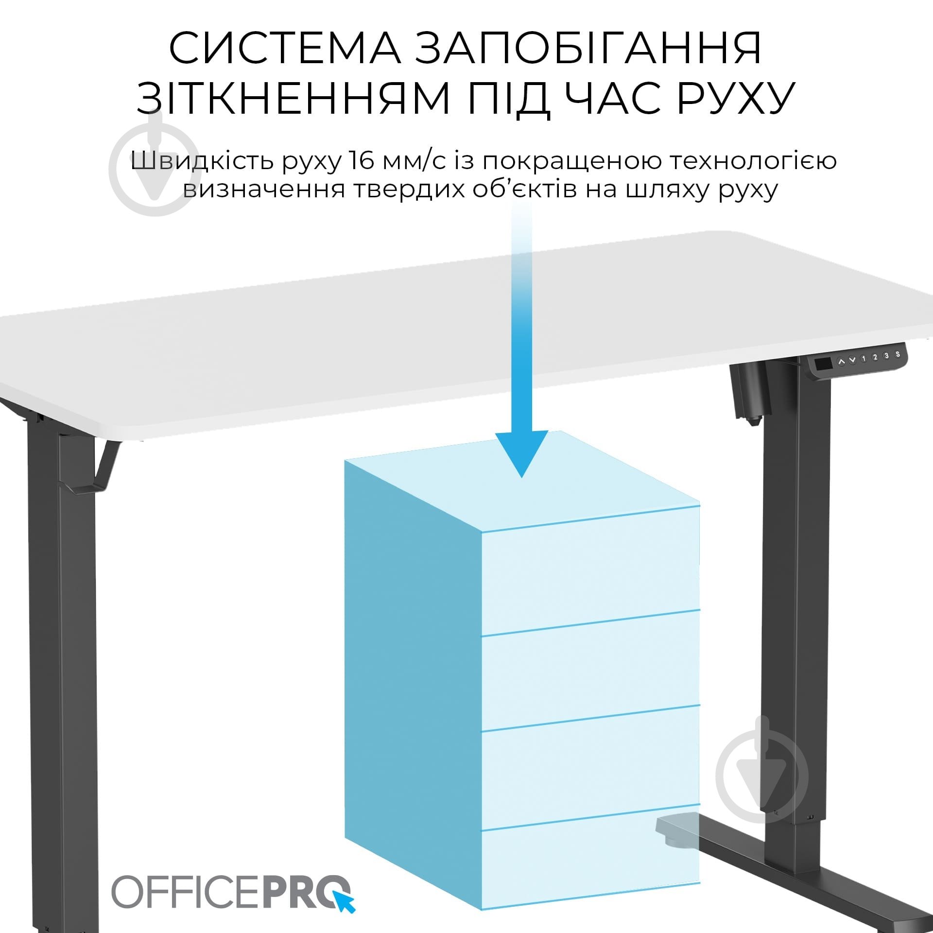Стіл комп'ютерний OfficePro ODE1260WB White/Black - фото 10
