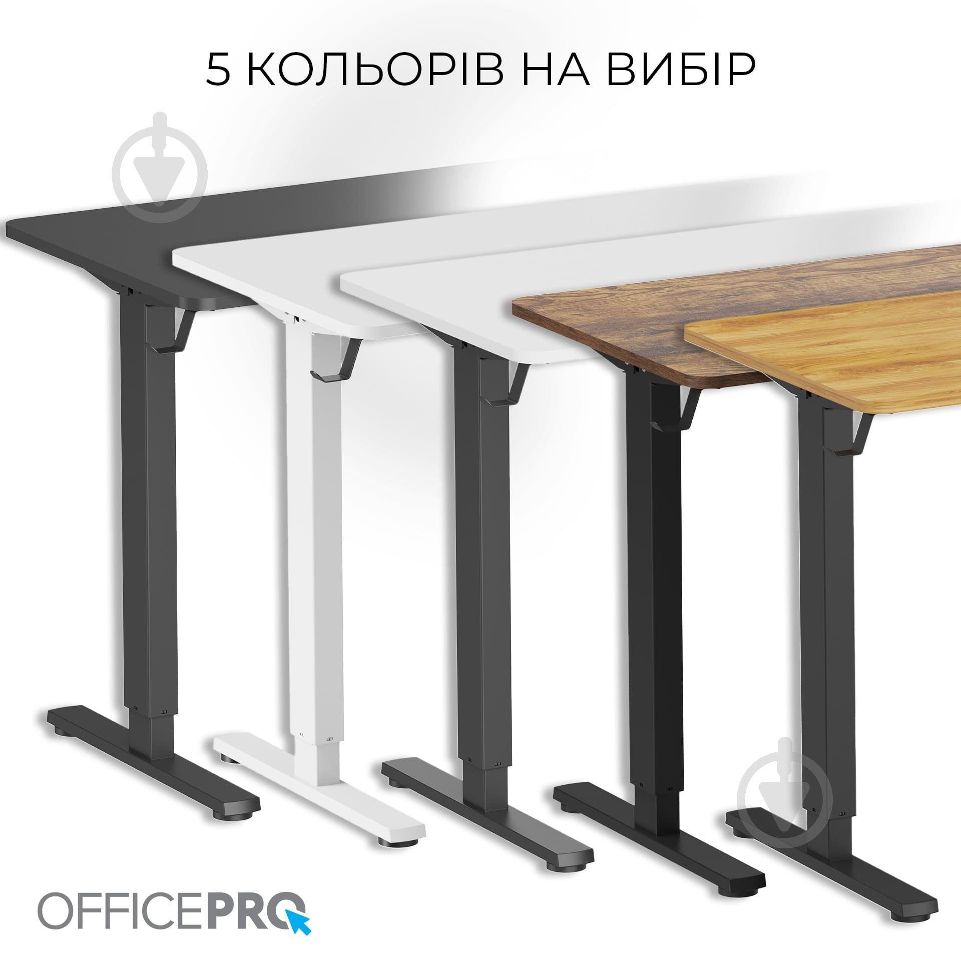 Стіл комп'ютерний OfficePro ODE1260WB White/Black - фото 11