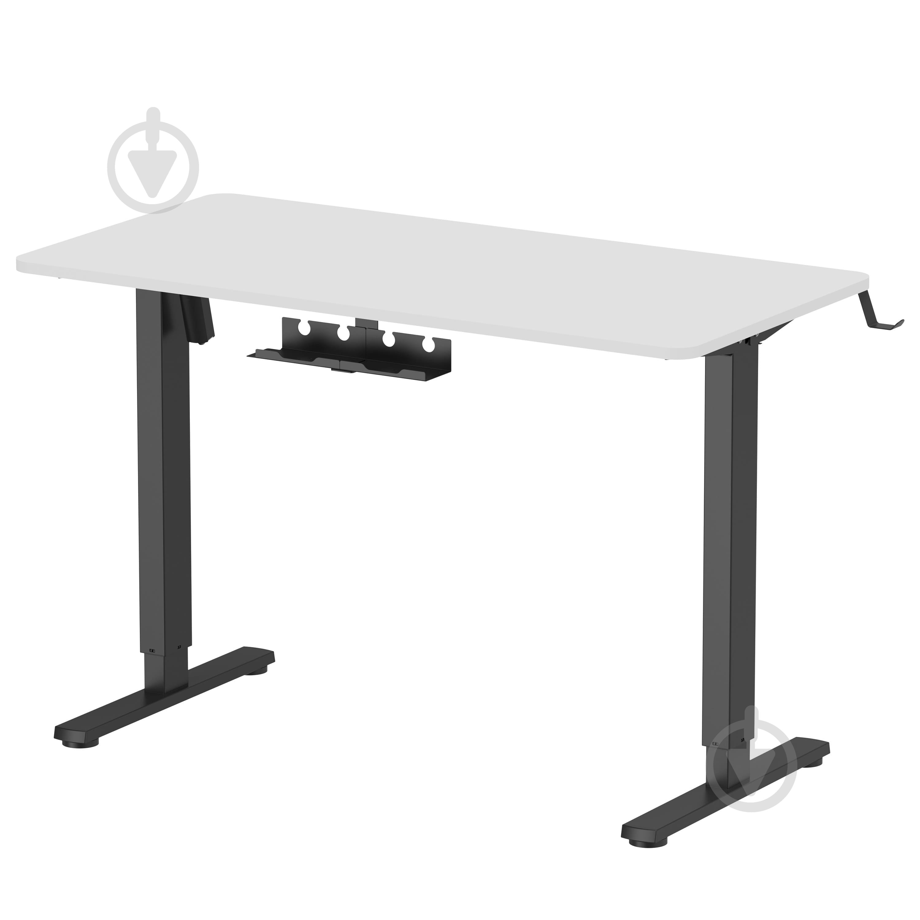 Стіл комп'ютерний OfficePro ODE1260WB White/Black - фото 2