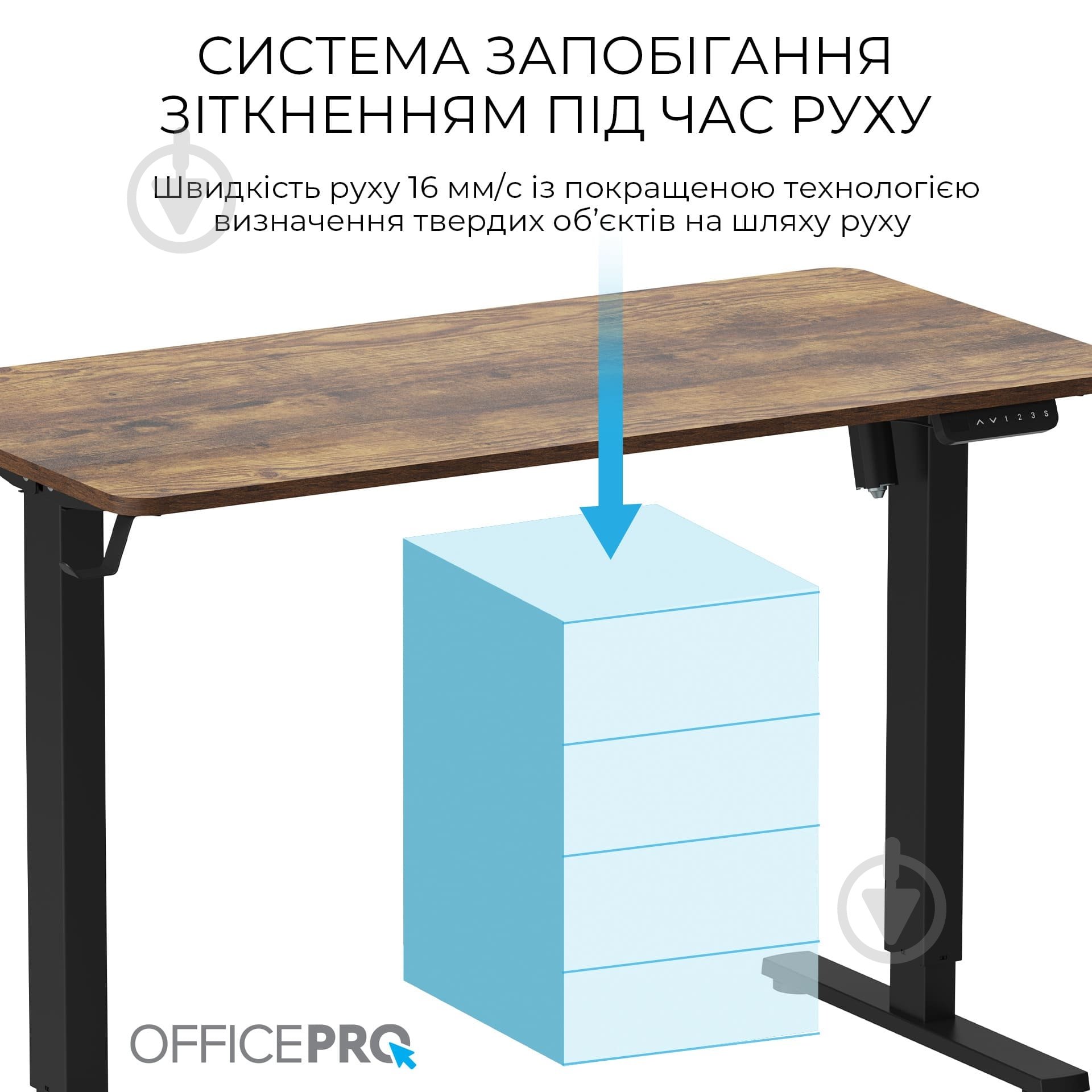 Стіл комп'ютерний OfficePro ODE1260DW Dark Wood/Black - фото 9 Стіл комп'ютерний OfficePro ODE1260DW Dark Wood/Black - фото 9