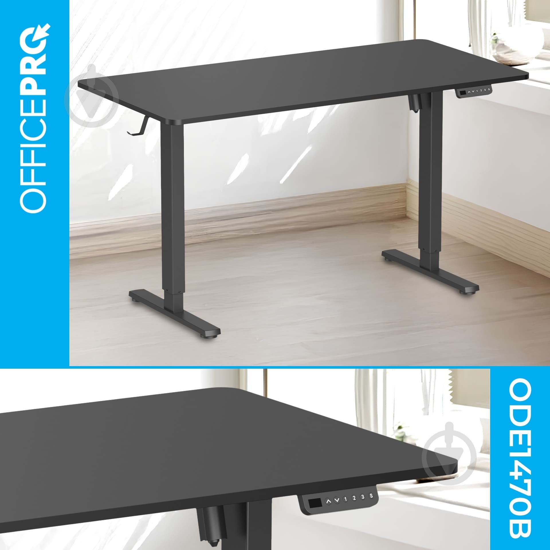 Стіл комп'ютерний OfficePro ODE1470B Black - фото 3