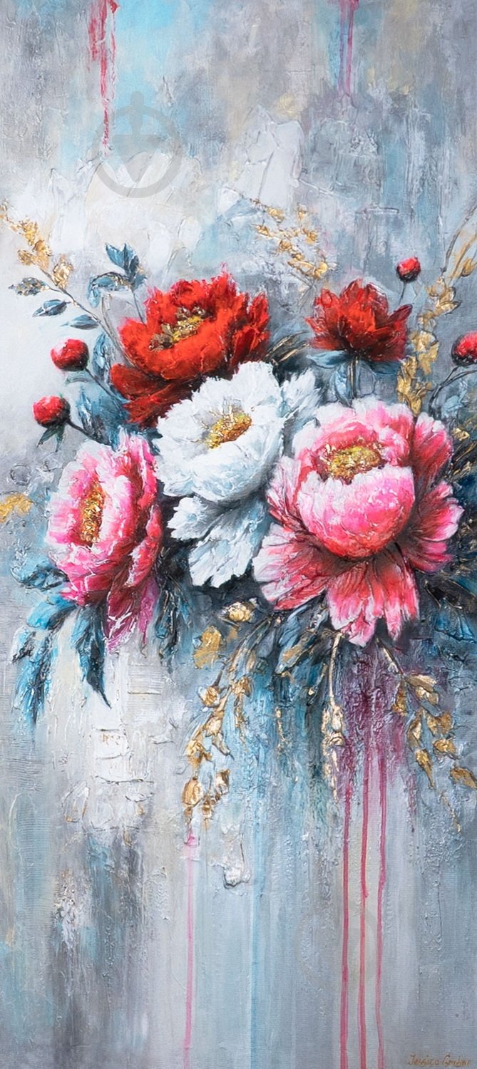 Картина на полотні Букет півоній 115x50 см YS-Art - фото 3