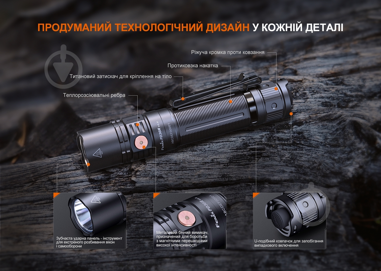 Фонарь тактический Fenix PD36R V2.0 (1700лм) - фото 14