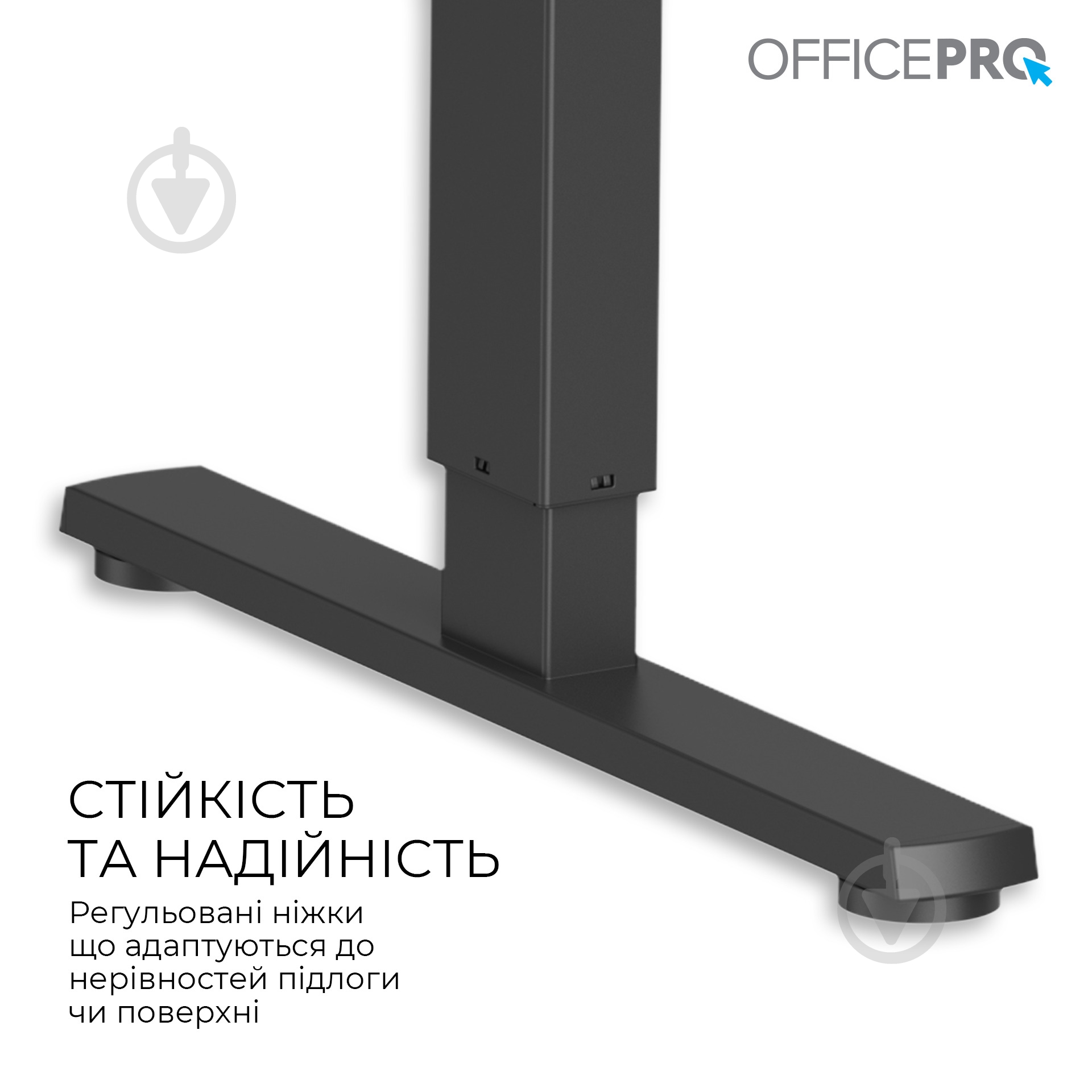 Стол OfficePro ODE1470LW Light Wood/Black - фото 6 Стол OfficePro ODE1470LW Light Wood/Black - фото 6