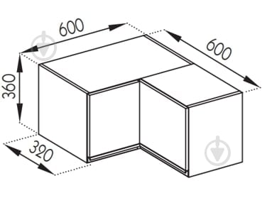 Шкаф Софи (А 60х60 прямой (320) правая) глиняный серый/белый Світ Меблів - фото 5 Шкаф Софи (А 60х60 прямой (320) правая) глиняный серый/белый Світ Меблів - фото 5